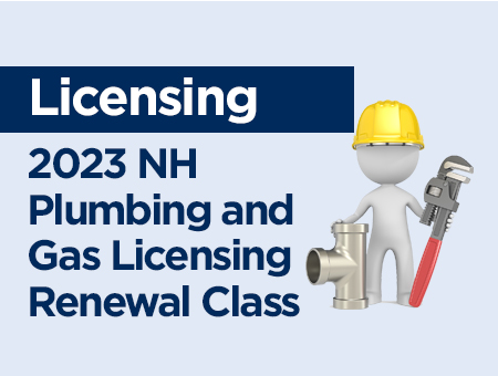 NH Plumbing and NH Gas Licesing Renewal
